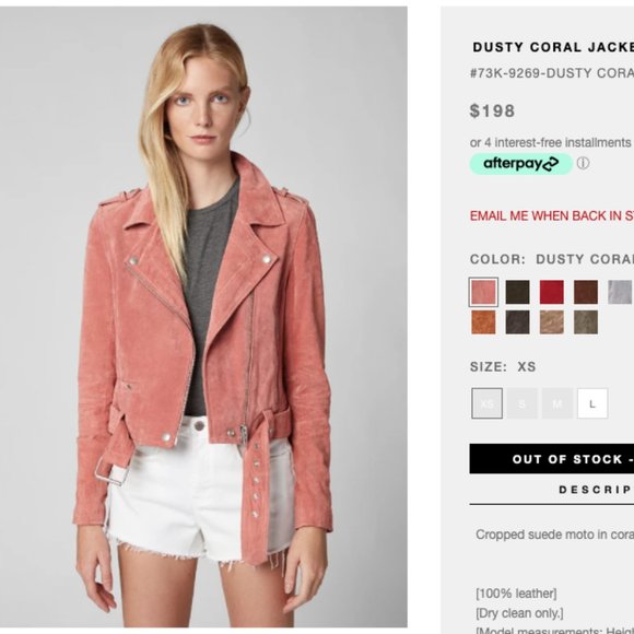 Blank NYC Jackets & Blazers - nearly new blank nyc suede jacket, dusty coral
